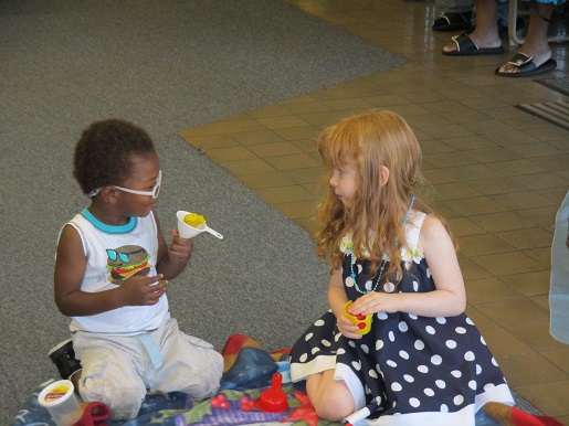 two children playing at Make it Take it